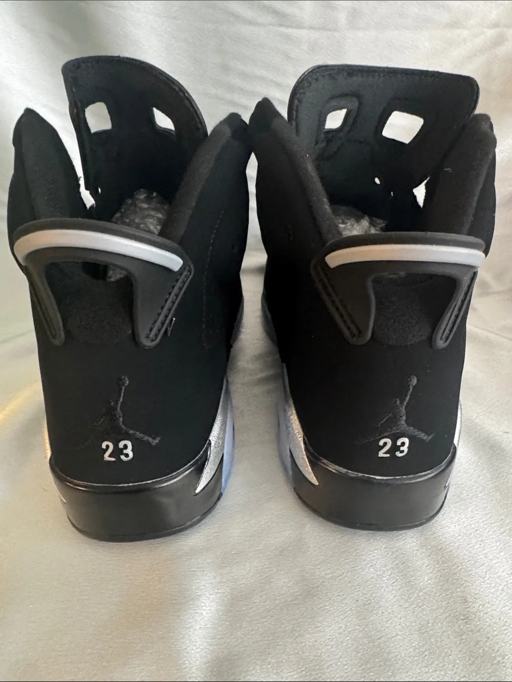 New! Air Jordan 6 Retro 'Chrome' features a sleek black nubuck upper!